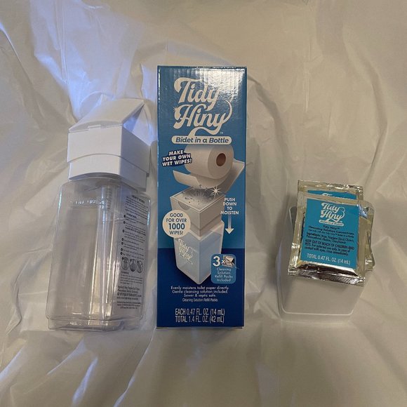 Bidet in a Bottle (Toilet Tissue Moistener) Tidy Hiny (NEW & UNUSED) - Picture 11 of 13
